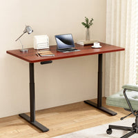 Standing Desk Motorised Electric Dual Motor Walnut 140CM Furniture Kings Warehouse