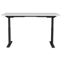 Standing Desk Motorised Electric Dual Motor White 140CM Furniture Kings Warehouse