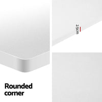 Standing Desk Motorised Electric Dual Motor White 140CM Furniture Kings Warehouse