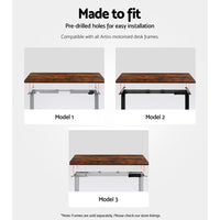 Standing Desk Top Rustic Brown 120CM Furniture Kings Warehouse