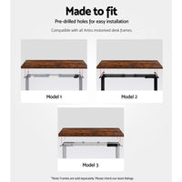 Standing Desk Top Rustic Brown 140CM Furniture Kings Warehouse