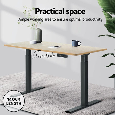 Standing Desk Top White Oak 140CM Furniture Kings Warehouse