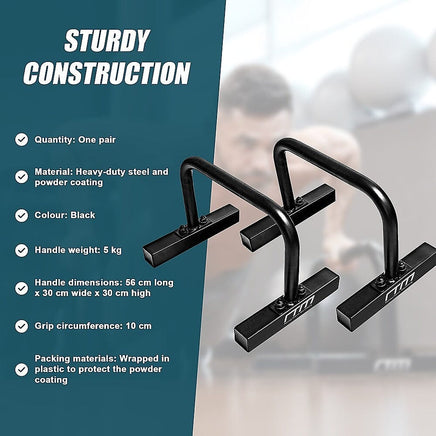 Steel Parallette Bars Push Up & Dip Workouts Sports & Fitness Kings Warehouse