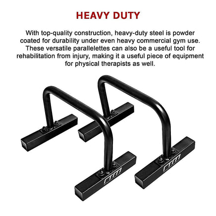 Steel Parallette Bars Push Up & Dip Workouts Sports & Fitness Kings Warehouse