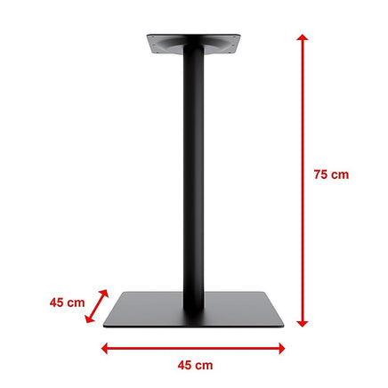 Steel Square 45cm Restaurant Cafe Office Table Base Leg Home & Garden Kings Warehouse