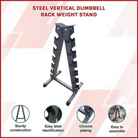 Steel Vertical Dumbbell Rack Weight Stand Sports & Fitness Kings Warehouse