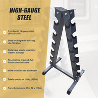 Steel Vertical Dumbbell Rack Weight Stand Sports & Fitness Kings Warehouse