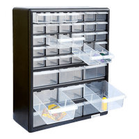 Storage Cabinet Drawers 39 Plastic Tool Box Containers Organiser Cupboard Furniture Kings Warehouse
