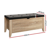 Storage Ottoman Blanket Box Leather Oak Furniture Kings Warehouse