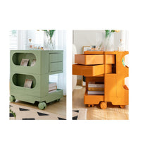 Storage Trolley Bedside Table 3 Tier Cart Boby Replica White Furniture Kings Warehouse