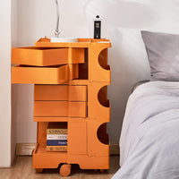 Storage Trolley Bedside Table 5 Tier Cart Boby Replica Orange Furniture Kings Warehouse