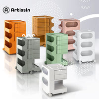 Storage Trolley Bedside Table 5 Tier Cart Boby Replica Pink Furniture Kings Warehouse