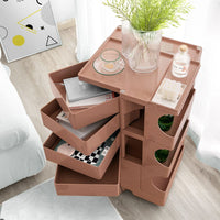 Storage Trolley Bedside Table 5 Tier Cart Boby Replica Pink Furniture Kings Warehouse