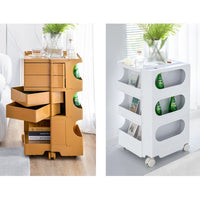 Storage Trolley Bedside Table 5 Tier Cart Boby Replica Pink Furniture Kings Warehouse