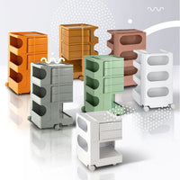 Storage Trolley Bedside Table 5 Tier Cart Boby Replica Pink Furniture Kings Warehouse