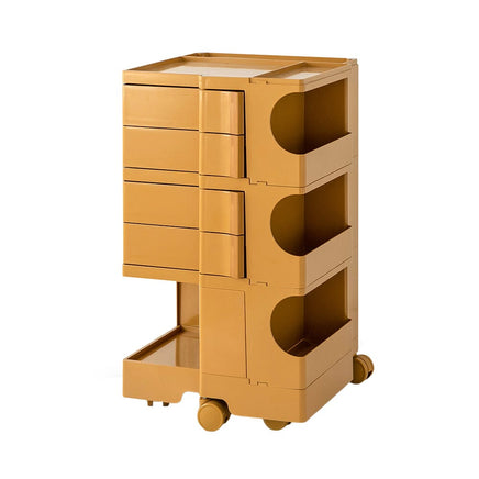 Storage Trolley Bedside Table 5 Tier Cart Boby Replica Yellow Furniture Kings Warehouse