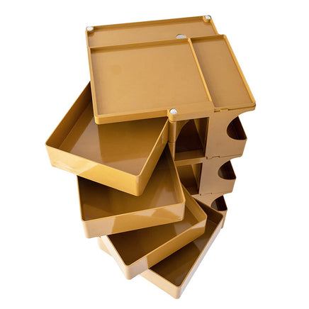 Storage Trolley Bedside Table 5 Tier Cart Boby Replica Yellow Furniture Kings Warehouse