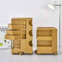 Storage Trolley Bedside Table 5 Tier Cart Boby Replica Yellow Furniture Kings Warehouse