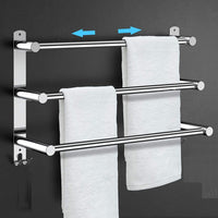 Stretchable 45-75 cm Towel Bar for Bathroom and Kitchen (Three Bars) Kings Warehouse 