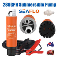 Submersible Pump 12V 280G/H Boat Caravan Inline Water Pump SEAFLO SFSP1-G280-02 Home & Garden Kings Warehouse