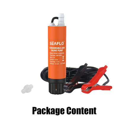 Submersible Pump 12V 280G/H Boat Caravan Inline Water Pump SEAFLO SFSP1-G280-02 Home & Garden Kings Warehouse