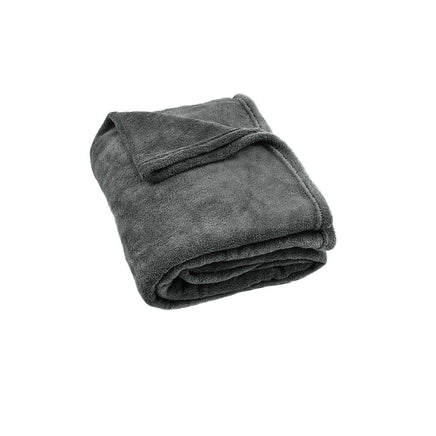 Super Soft Coral Fleece Large Throw Rug Grey Home & Garden Kings Warehouse