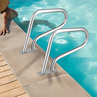 Swimming Pool Hand Rail Step Grab Rail 76.2x55.8cm with Drill Bit Home & Garden Kings Warehouse