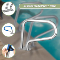 Swimming Pool Hand Rail Step Grab Rail 76.2x55.8cm with Drill Bit Home & Garden Kings Warehouse