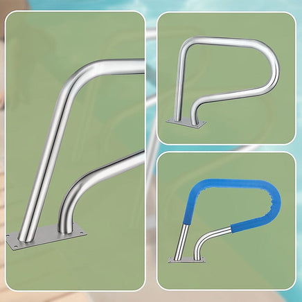 Swimming Pool Hand Rail Step Grab Rail 76.2x55.8cm with Drill Bit Home & Garden Kings Warehouse