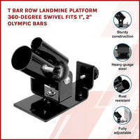 T Bar Row Landmine Platform 360-degree Swivel Fits 1", 2" Olympic Bars Kings Warehouse