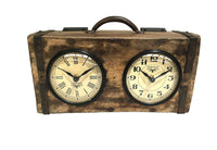 Table Clock - Brick Mould Dual Dial Kings Warehouse