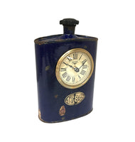 Table Clock - Old Iron Drinking Flask Kings Warehouse