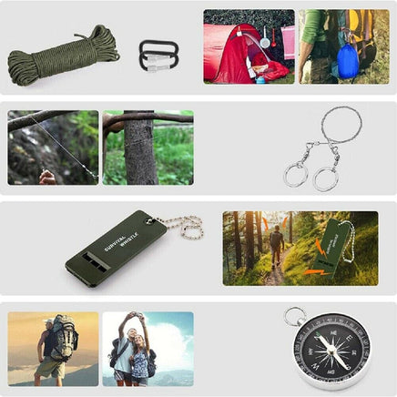 Tactical Emergency Survival Kit Outdoor Sports Hiking Camping SOS Tool Equipment Kings Warehouse