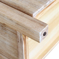 Tallboy with 4 Storage Drawers Solid Wooden Assembled in Oak Colour Furniture Kings Warehouse