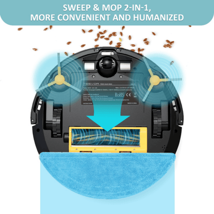 Tesvor S6 Turbo Robot Vacuum Cleaner Mop With Laser Navigation 4000Pa Home & Garden Kings Warehouse