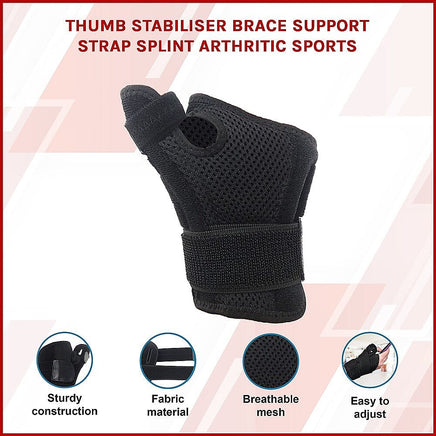 Thumb Stabiliser Brace Support Strap Splint Arthritic Sports Health & Beauty Kings Warehouse