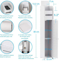 Toilet Paper Roll Holder for Bathroom (White, 80 cm) Kings Warehouse 