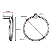 Towel Ring Rail Grade 304 Stainless Steel 18cm Home & Garden Kings Warehouse