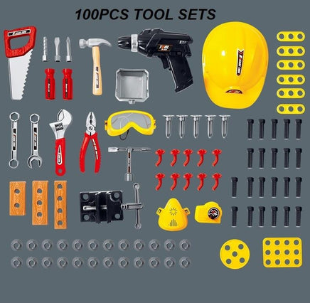 Toy Power Workbench, Kids Power Tool Bench Construction Set with Tools and Electric Drill Baby & Kids Kings Warehouse