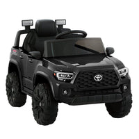 Toyota Ride On Car Kids Electric Toy Cars Tacoma Off Road Jeep 12V Battery Black Big Baby Bazaar Kings Warehouse