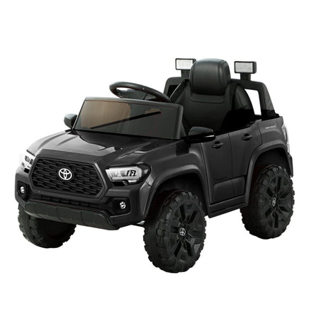 Toyota Ride On Car Kids Electric Toy Cars Tacoma Off Road Jeep 12V Battery Black Big Baby Bazaar Kings Warehouse