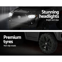 Toyota Ride On Car Kids Electric Toy Cars Tacoma Off Road Jeep 12V Battery Black Big Baby Bazaar Kings Warehouse
