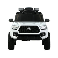 Toyota Ride On Car Kids Electric Toy Cars Tacoma Off Road Jeep 12V Battery White Big Baby Bazaar Kings Warehouse