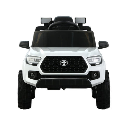 Toyota Ride On Car Kids Electric Toy Cars Tacoma Off Road Jeep 12V Battery White Big Baby Bazaar Kings Warehouse