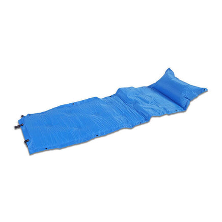 Trailblazer Self-Inflatable Foldable Air Mattress With Pillow - LIGHT BLUE Outdoor Kings Warehouse