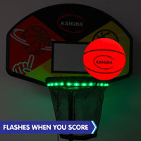 Trampoline Led Basketball Hoop Set With Light-up Ball Kings Warehouse