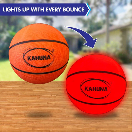 Trampoline Led Basketball Hoop Set With Light-up Ball Kings Warehouse