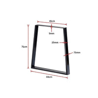 Trapezium Shaped Table Bench Desk Legs Retro Industrial Design Fully Welded Kings Warehouse