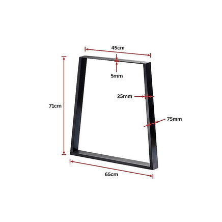 Trapezium Shaped Table Bench Desk Legs Retro Industrial Design Fully Welded Kings Warehouse