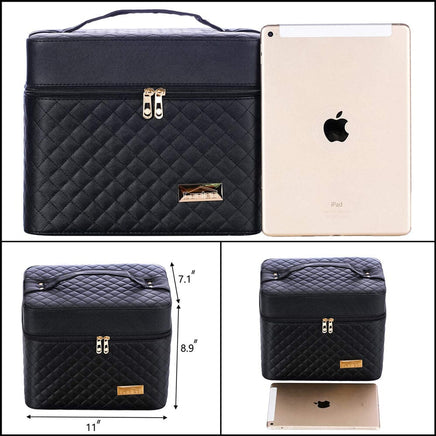 Travel Mirror Cosmetic Bag Foldable Tray Portable Makeup Organizer Case Storage Display Box Auto Accessories Kings Warehouse